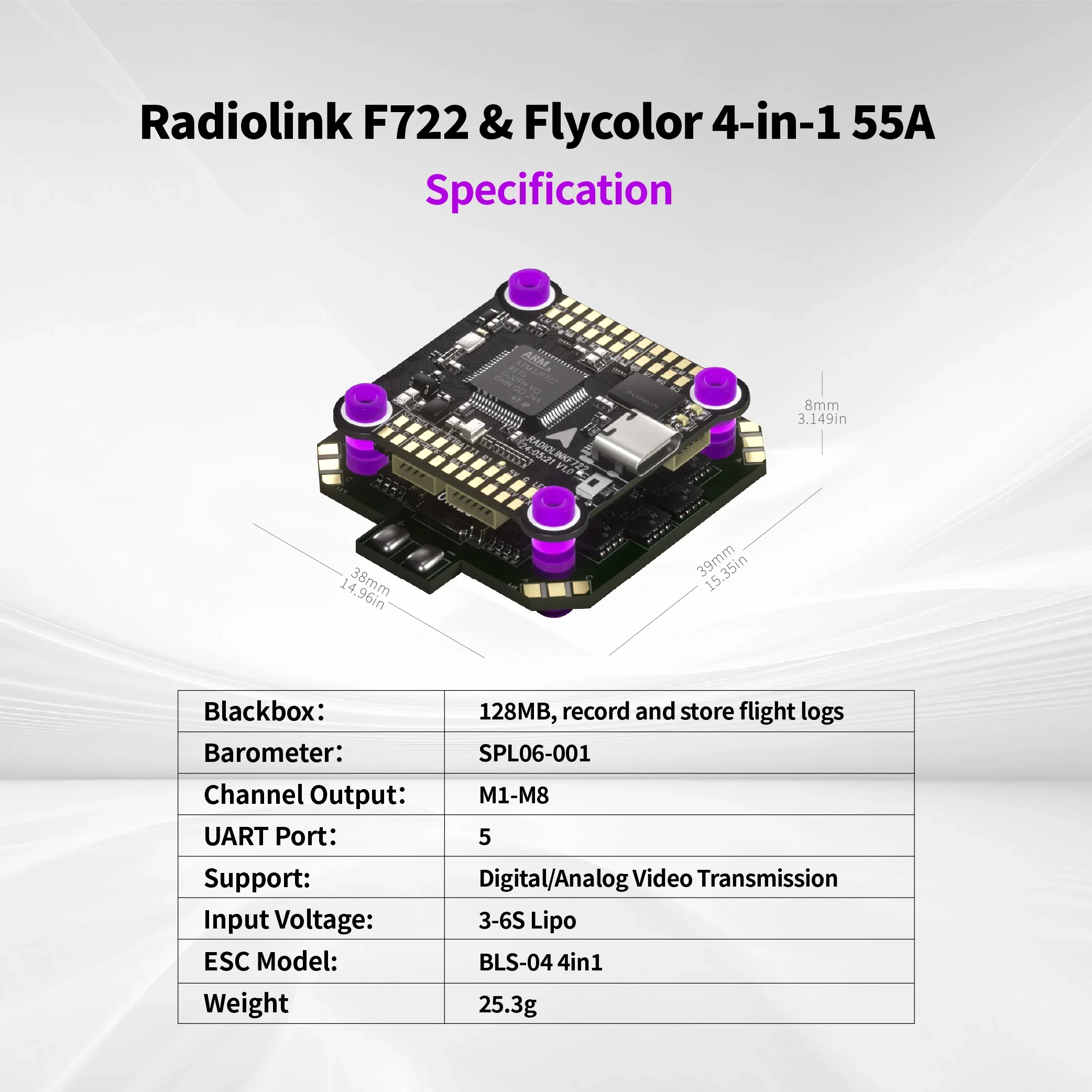 Zestaw kontrolera lotu RoRusRa – Betaflight Fc F7 recenzja i cena