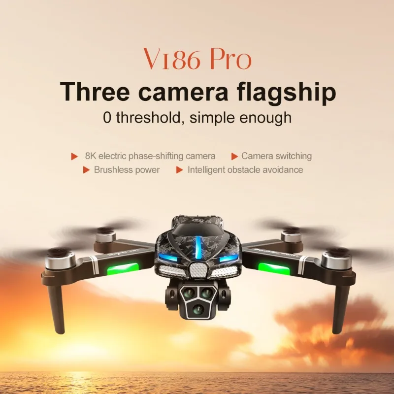 Nowy V186 Pro Drone Profesjona – Drone Gimbal Brushless recenzja i cena