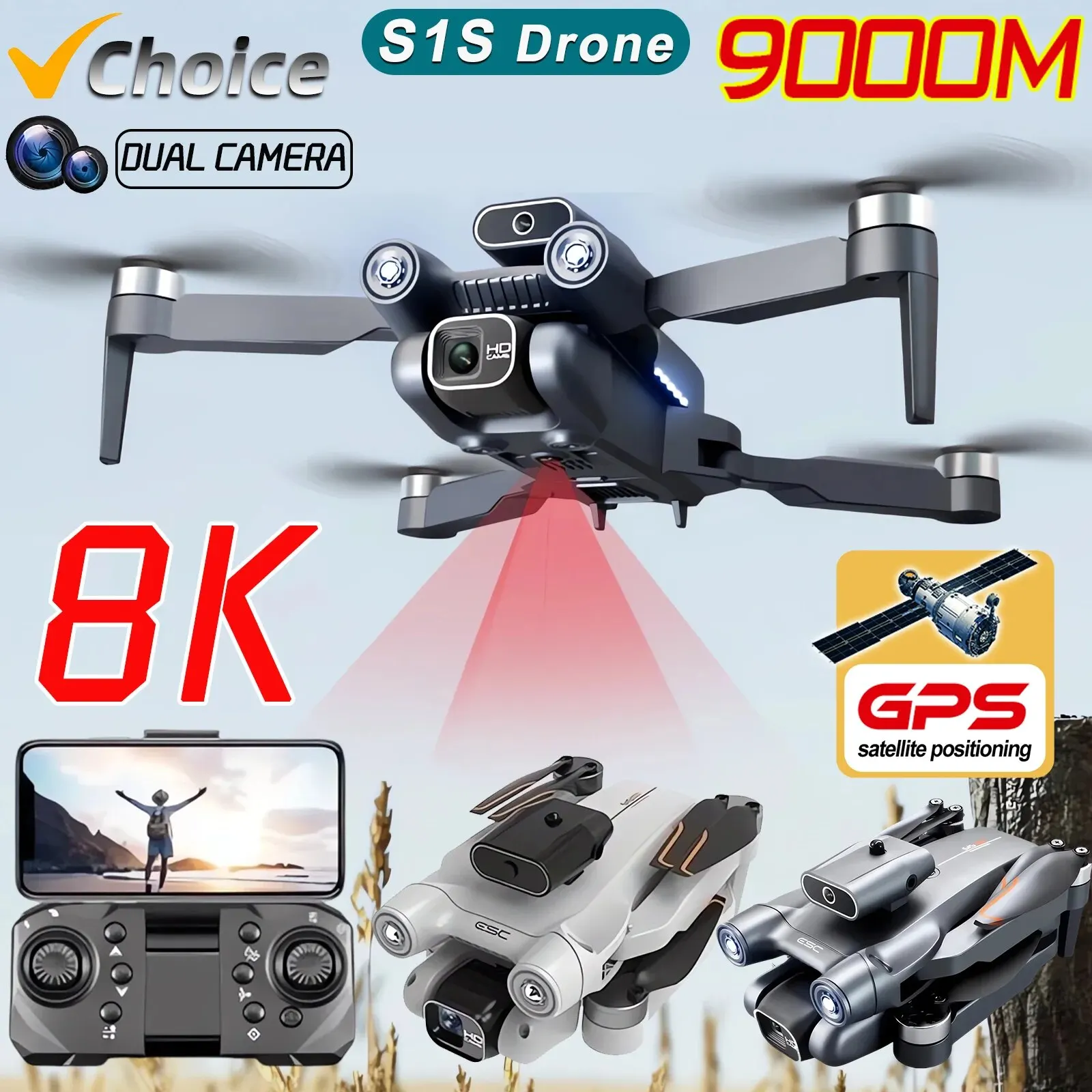 Nowy S1S 5G GPS Drone Camera 8 – Drone Gimbal Brushless recenzja i cena