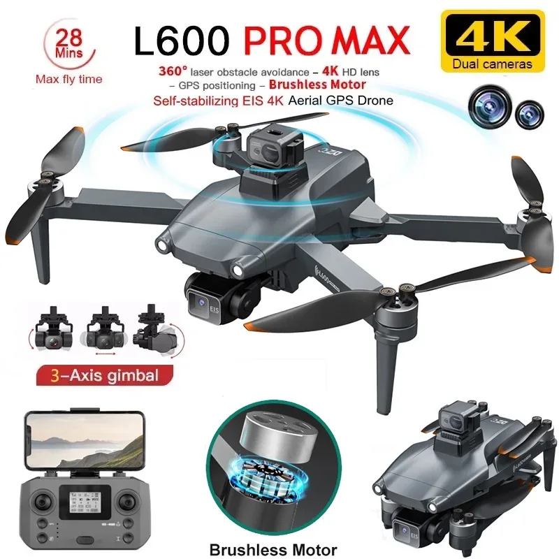 L600 PRO MAX GPS Drone Profesj – Drone Gimbal 3 Axis recenzja i cena